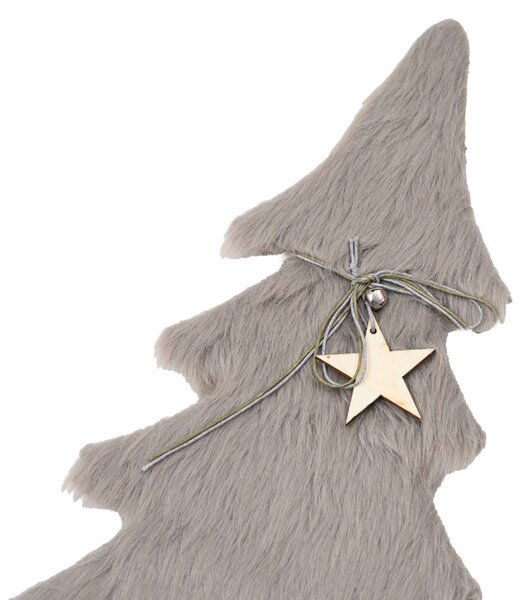 Brad decorativ cu blana LUSH 28 cm - diverse culori Barva: Gri deschis