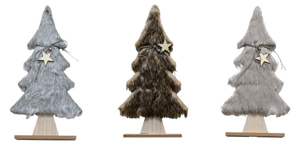 Brad decorativ cu blana LUSH 41 cm - diverse culori Barva: Maro