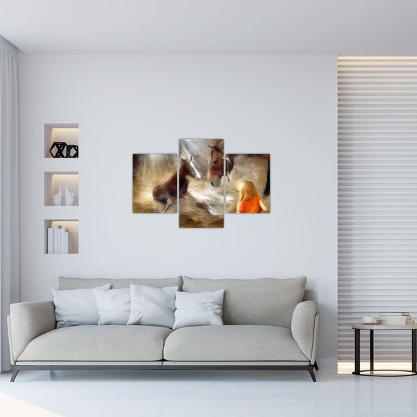 Tablou - Bine ai venit, căluțul mic (90x60 cm)