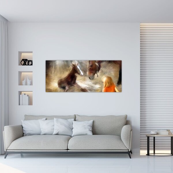 Tablou - Bine ai venit, căluțul mic (120x50 cm)