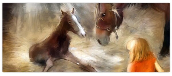 Tablou - Bine ai venit, căluțul mic (120x50 cm)