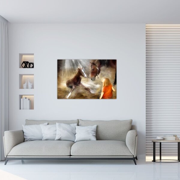 Tablou - Bine ai venit, căluțul mic (90x60 cm)