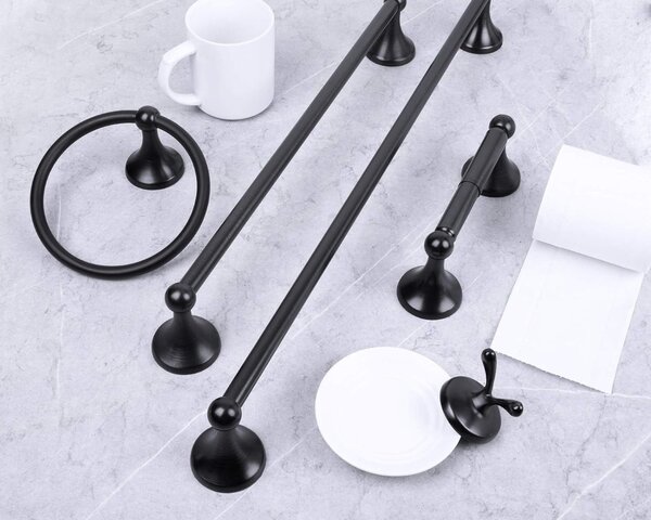 Suport hârtie igienică 332869A RETRO BLACK