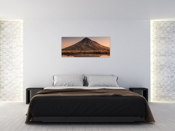 Tablou oglindirea muntelui Taranaki, Noua Zeelanda (120x50 cm)