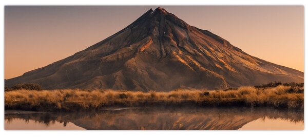 Tablou oglindirea muntelui Taranaki, Noua Zeelanda (120x50 cm)