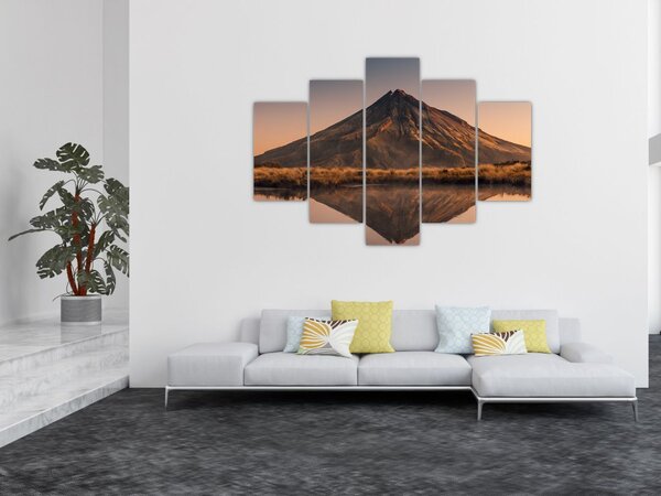 Tablou oglindirea muntelui Taranaki, Noua Zeelanda (150x105 cm)