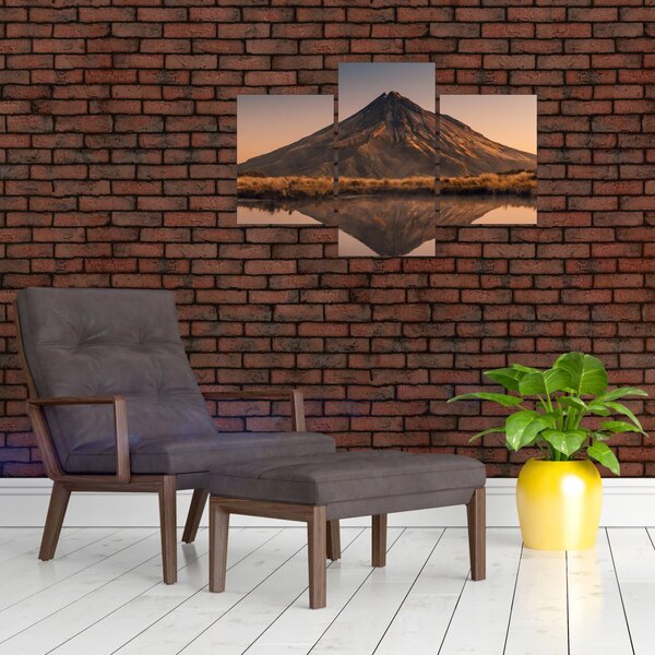 Tablou oglindirea muntelui Taranaki, Noua Zeelanda (90x60 cm)