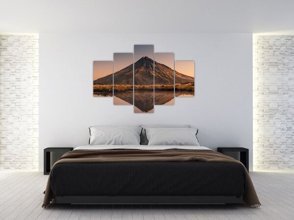 Tablou oglindirea muntelui Taranaki, Noua Zeelanda (150x105 cm)