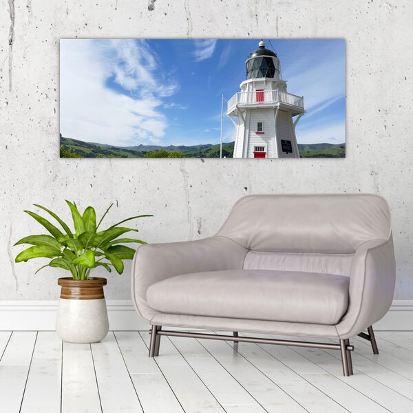 Tablou cu farurile Akaroa, Nooua Zeelanda (120x50 cm)
