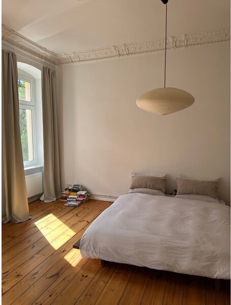 Pat matrimonial maro din lemn masiv de pin cu somieră 180x200 cm Japan – Karup Design