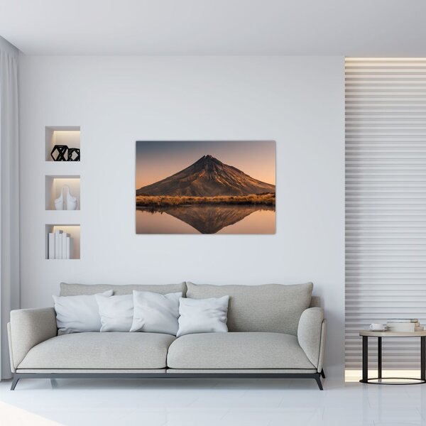 Tablou oglindirea muntelui Taranaki, Noua Zeelanda (90x60 cm)