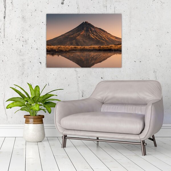 Tablou oglindirea muntelui Taranaki, Noua Zeelanda (70x50 cm)
