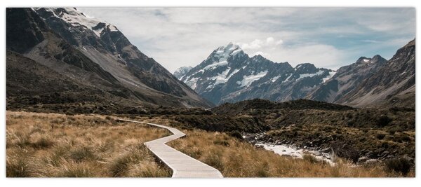 Tablou - Poteca în valea muntelui Mt. Cook (120x50 cm)