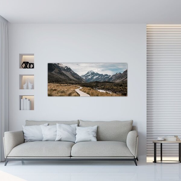 Tablou - Poteca în valea muntelui Mt. Cook (120x50 cm)