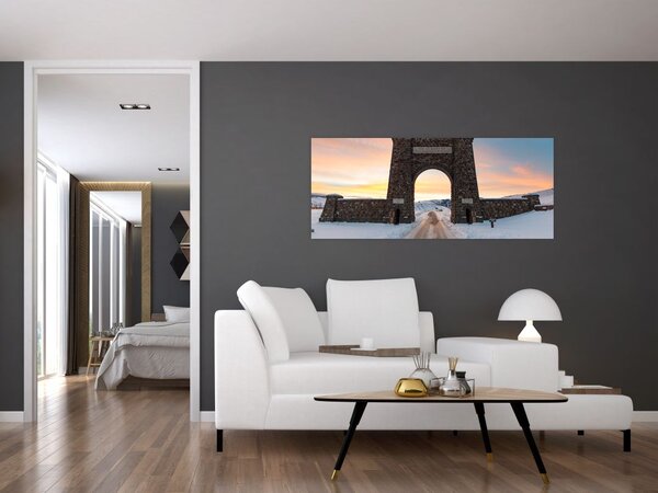 Tablou cu poarta, Yellowstone (120x50 cm)