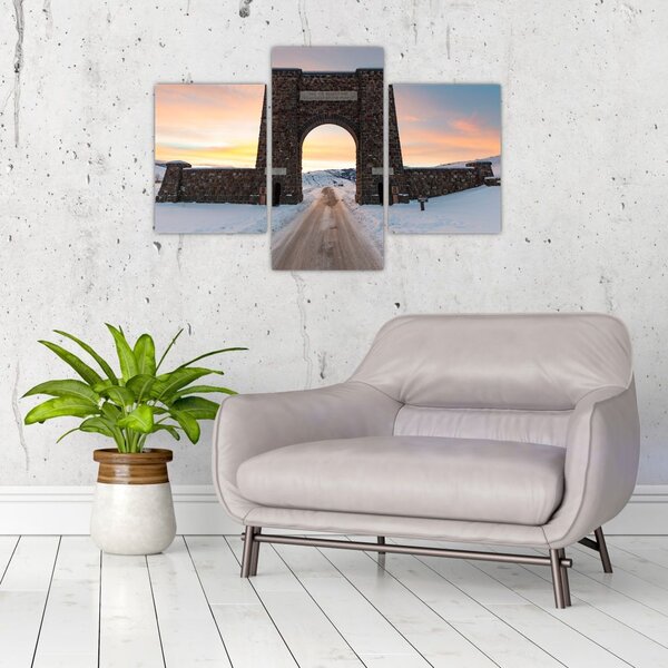 Tablou cu poarta, Yellowstone (90x60 cm)
