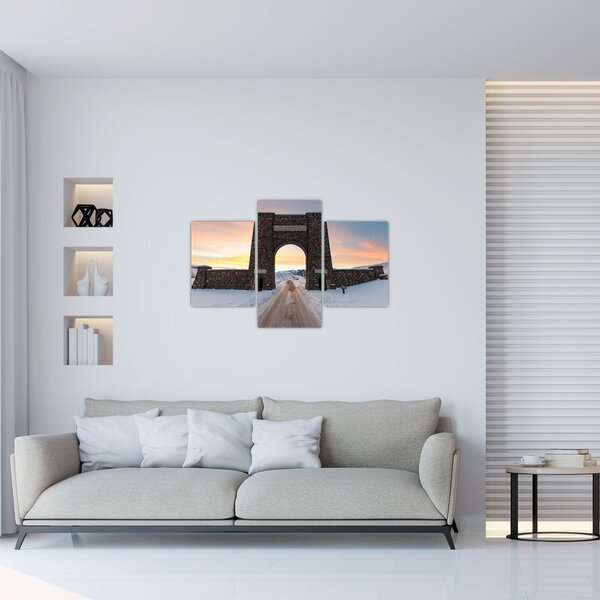 Tablou cu poarta, Yellowstone (90x60 cm)