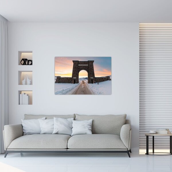 Tablou cu poarta, Yellowstone (90x60 cm)