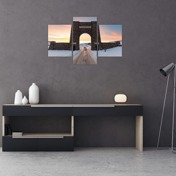 Tablou cu poarta, Yellowstone (90x60 cm)