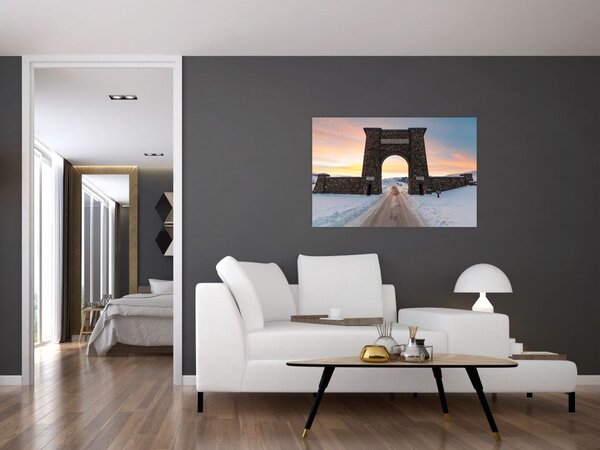 Tablou cu poarta, Yellowstone (90x60 cm)