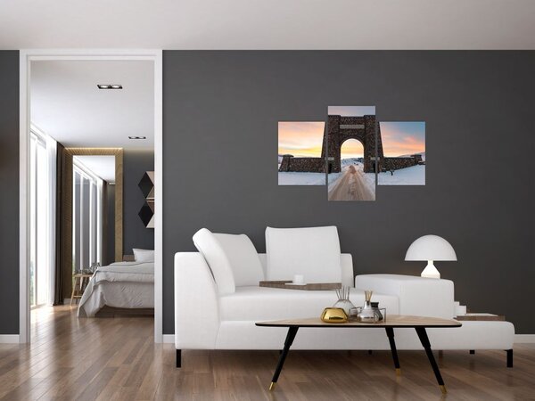 Tablou cu poarta, Yellowstone (90x60 cm)