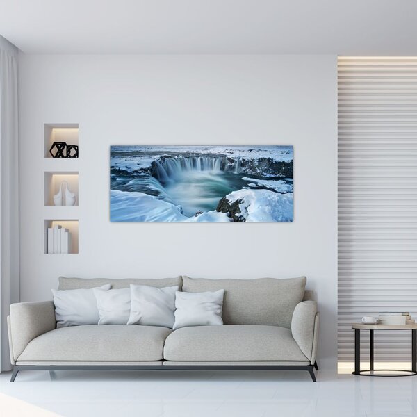 Tablou - Cascadele zeilor, Islanda (120x50 cm)