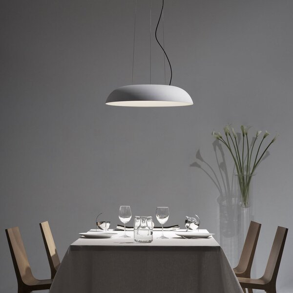 Martinelli Luce Maggiolone pendul 930 60cm alb, reglabil, Alb, Camera de zi / sufragerie, Metal, Design