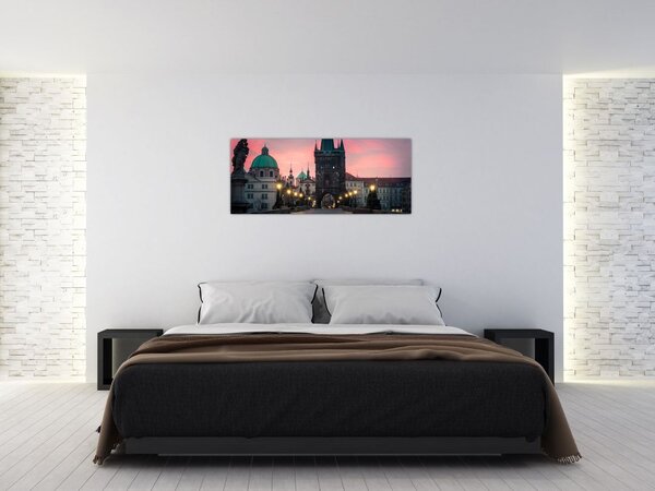 Tablou - Pe podul lui Carol,Praga (120x50 cm)