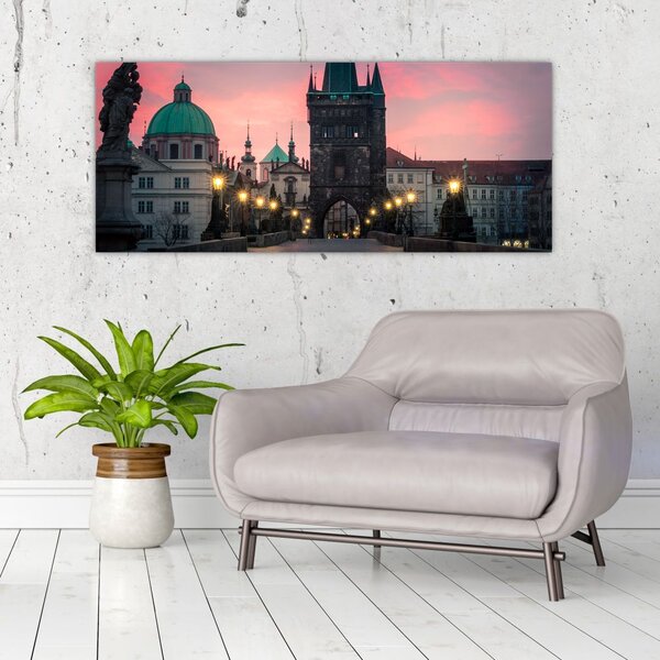 Tablou - Pe podul lui Carol,Praga (120x50 cm)