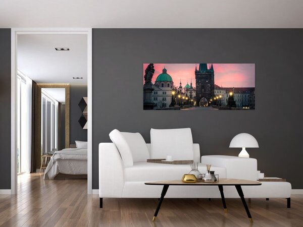 Tablou - Pe podul lui Carol,Praga (120x50 cm)