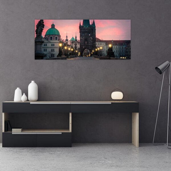 Tablou - Pe podul lui Carol,Praga (120x50 cm)