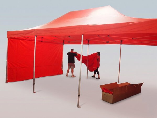 Cort pliabil 6 × 4 m – aluminiu HEXAGON, Alb
