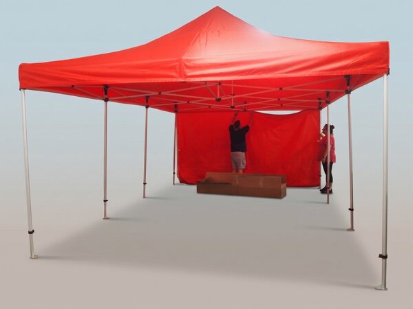 Cort pliabil 6 × 4 m – aluminiu HEXAGON, Alb