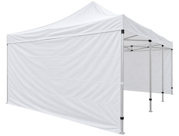 Cort pliabil 6 × 4 m – aluminiu HEXAGON, Alb