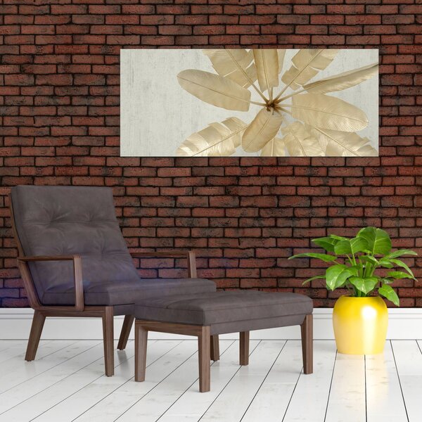 Tablou cu pene da găscă (120x50 cm)