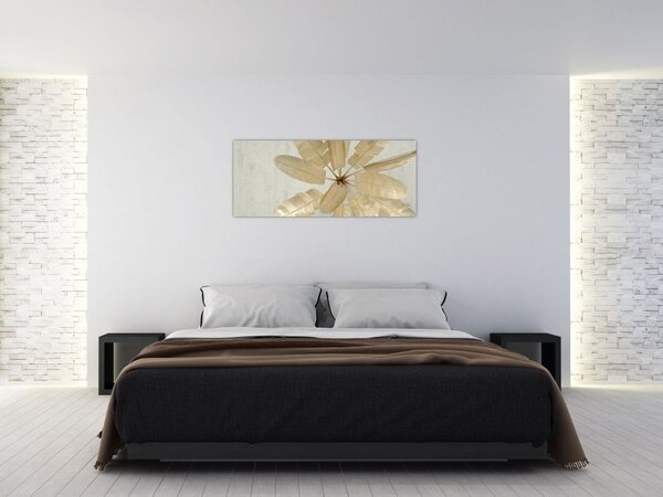 Tablou cu pene da găscă (120x50 cm)