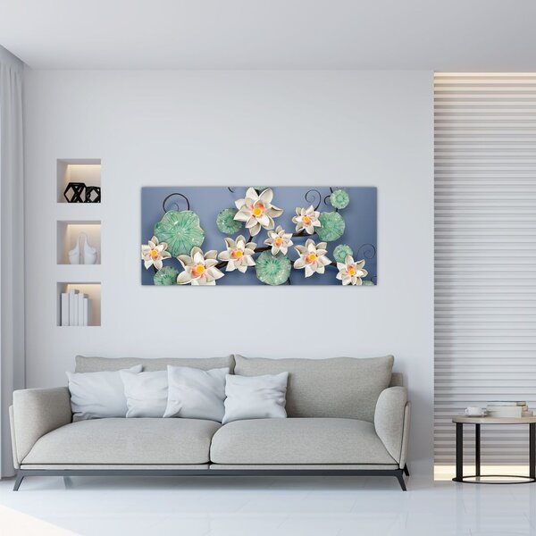 Tablu cu nufăr (120x50 cm)