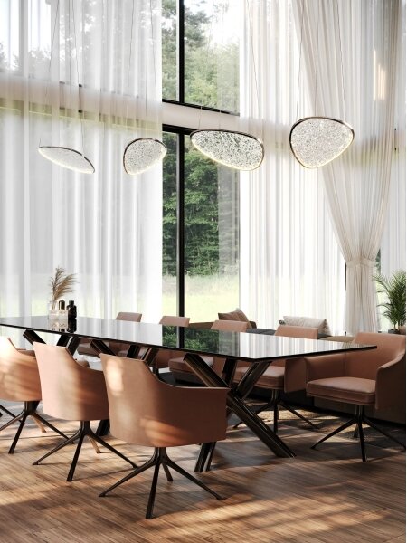 MAXLIGHT P0636D - Lustră LED suspendată pe cablu EMPIRE LED/17W/230V crom lucios