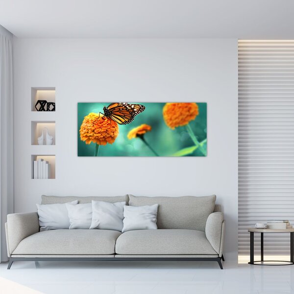 Tablou cu fluture (120x50 cm)