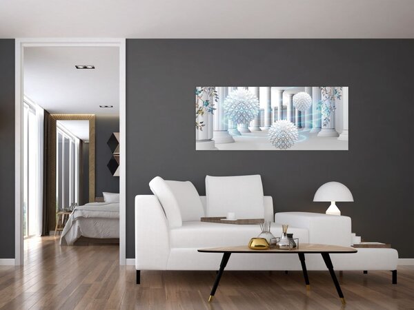 Tablou abstract în stil antic (120x50 cm)