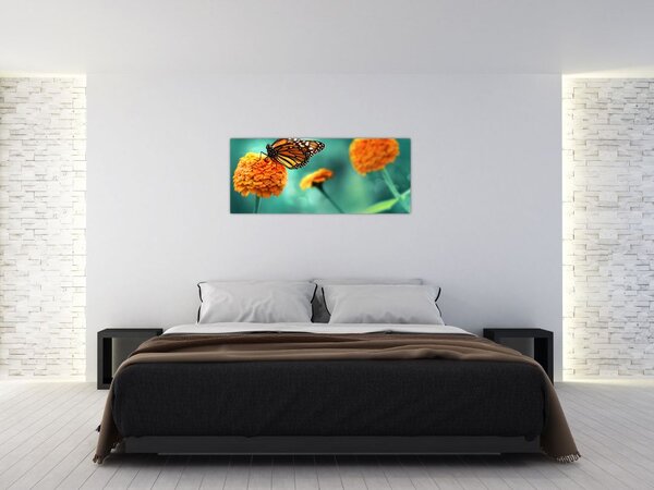 Tablou cu fluture (120x50 cm)