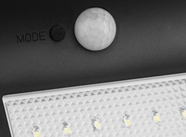 HÖFFTECH - Lampă solară de perete cu LED și senzor, 3,7V, 2200 mAh, IP44