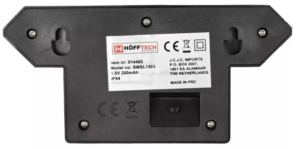 HÖFFTECH - Lampă solară LED de perete cu senzor, 5,5 V, 200 mAh, IP44