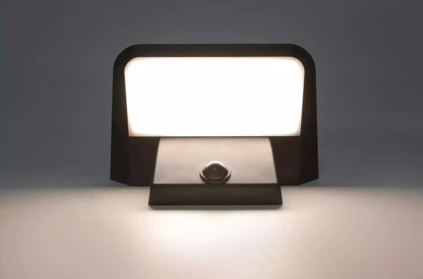 HÖFFTECH - Lampă solară LED de perete cu senzor, 5,5 V, 200 mAh, IP44