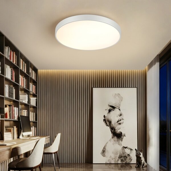 Plafonieră LED dimabilă Immax NEO 07253L SEMPLICI 60W/230V Wi-Fi Tuya alb + telecomandă