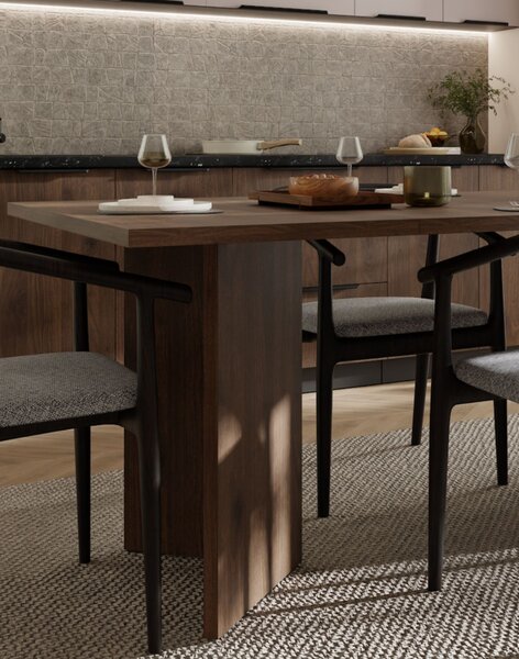 Masă de dining extensibilă Form, nuc okapi