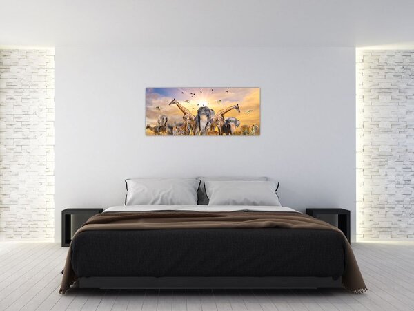 Tablou - Animae din Africa (120x50 cm)