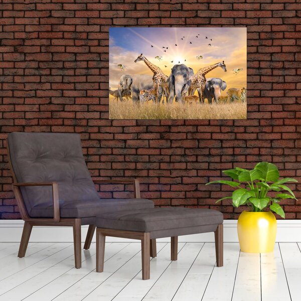 Tablou - Animae din Africa (90x60 cm)