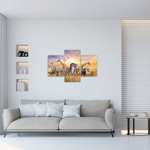 Tablou - Animae din Africa (90x60 cm)