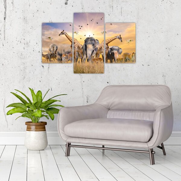 Tablou - Animae din Africa (90x60 cm)